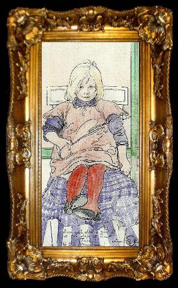 framed  Carl Larsson en unge, ta009-2